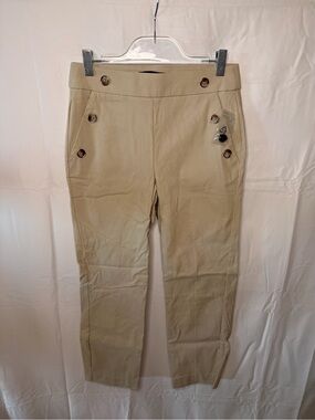 Jules & Leopold Tan Button-Accent Chinos
